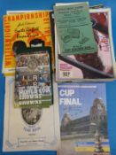 A small collection of sporting memorabilia etc including 1984 FA Cup final programme (Everton v