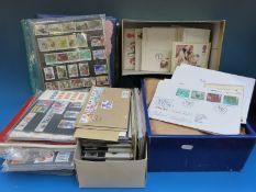 A collection of British and Colonial stamps in albums and stockbooks,