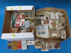 A large collection of cigarette cards and packets, Gallaghers, Players,