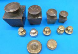 A quantity of various weights including De Grave postal weights, Ratcliffe,