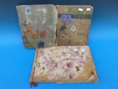 Two interesting albums of Edwardian postcards including WW1,