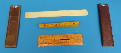 A collection of slide rules and rulers some by H.