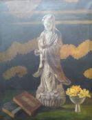 Countess Ingegerd Ahlefeldt Laurvigen: Oil on canvas still life 