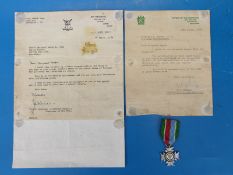 A Rhodesian Silver Cross Medal awarded to 644553 A/Sgt S.