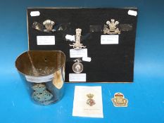 A hallmarked silver 11th Hussars Coburg Castle rank badge,