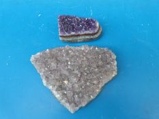 Two natural amethysts,