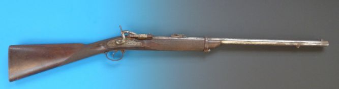 A Snider patent carbine with impressed Snider marks to mechanism and 'James Beattie and Sons' to