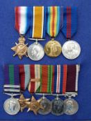A WWI and WWII father and son medal group comprising medals awarded to 5922 PTE F.J Hale I/D.