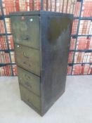 A vintage Vickers four drawer filing cabinet
