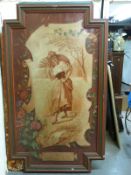 A set of four oil on canvas pictures of the seasons 