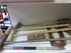 A vintage croquet set