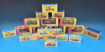 A collection of mainly Matchbox toys