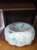 Two Art Deco glass shades