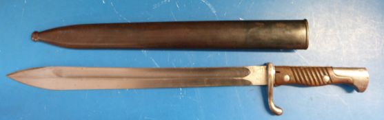 A WWI German 'butcher's' bayonet made by Ferd Esser & Co, Elberfeld.