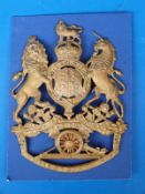 An Edwardian officer's gilt helmet plate for the Royal Artillery