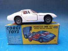 Corgi Toys diecast model Marcos 1800 GT, 324, in original box.