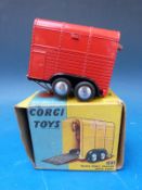 Corgi diecast model Rice's pony trailer with pony, 102, in original box.