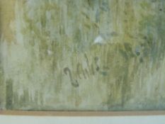 A pair of watercolours of Tudor half timbered houses (37 x 52cm) together with a 19thC coloured