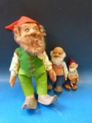 Three Steiff gnomes,