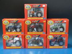 Seven Britains Authentic Farm Models 1:32 scale diecast model tractors (all in original boxes)