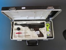 A cased air pistol made in West Germany by Gerstenberger Eberwein Em.
