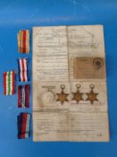 A group of four WWII medals comprising 1939-45 medal, Africa Star,