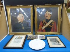 Four pictures relating to the Royal Gloucestershire Hussars including the Duke of Beaufort at the