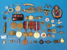 A group of family medals including WWI medal 17968 Private F Cooper R.