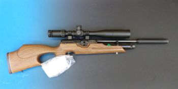 A Weihrauch HW 100 177 calibre carbine with Hawke sidewinder 30 scope with all extras also fill