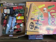 A collection of various toys to include diecast model vehicles, Thunderbirds, Captain Scarlet,