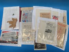 A quantity of WW2 Allied air dropped propaganda to include unusual leaf-shaped examples many with