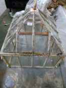 A Victorian-style garden cloche 56cm square 60cm high