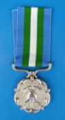 A Rhodesian Fire Service Good Conduct medal awarded to Chitowodza Oliver