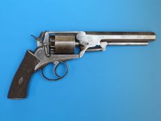 An Alex Thomson Edinburgh 54 bore Webley wedge frame five shot revolver with ornate engraving and