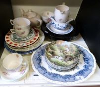 A collection of china including Wedgwood Avebury cake plate, Masons Manchu, Japanese dishes,