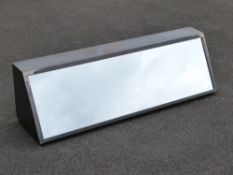 Three industrial-style long shoe mirrors (length 108cm) ex Superdry Stores