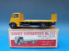 Dinky Supertoys No 513 Guy Flat Truck with tailboard in rarer yellow colourway