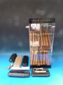 A perspex display 'Humavend' humidor containing 14 Le Ceiba cigars together with a quantity of