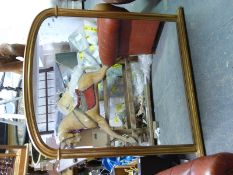 An ornate gilt over-mantel mirror (H123 x W110cm)