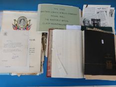 Two bound albums of hand-typed rolls for Rhodesian medal recipients for police,