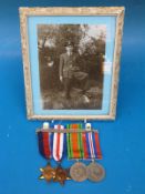 A set of RAF medals awarded to Flying Officer A J Dimond RAF 163933 comprising 1939-45 Star,