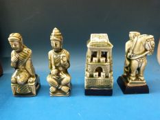 A Thai celadon boxed chess set