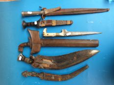 Six various knives one marked Buenos Aires