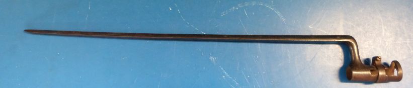 A 'Modelo' Spanish socket bayonet of 1857, triangular blade length 46.