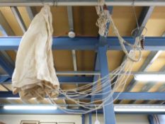 A WW2 white silk parachute by Irvin