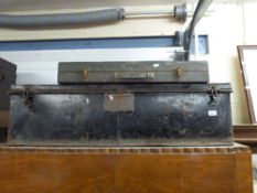 A collection of vintage luggage