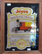 An advertising mirror for Jeyes Disinfectant