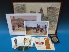 A quantity of military ephemera including Ken Howard limited edition (66/100) print 