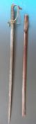 A George V officer's dress sword in scabbard