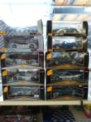 Ten Maisto 1:18 scale diecast model vehicles,